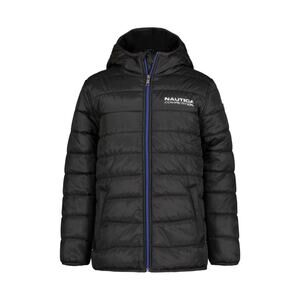 Nautica Competition Boys Black Water Resistant Hooded Jacket Size‎ L (14/16)